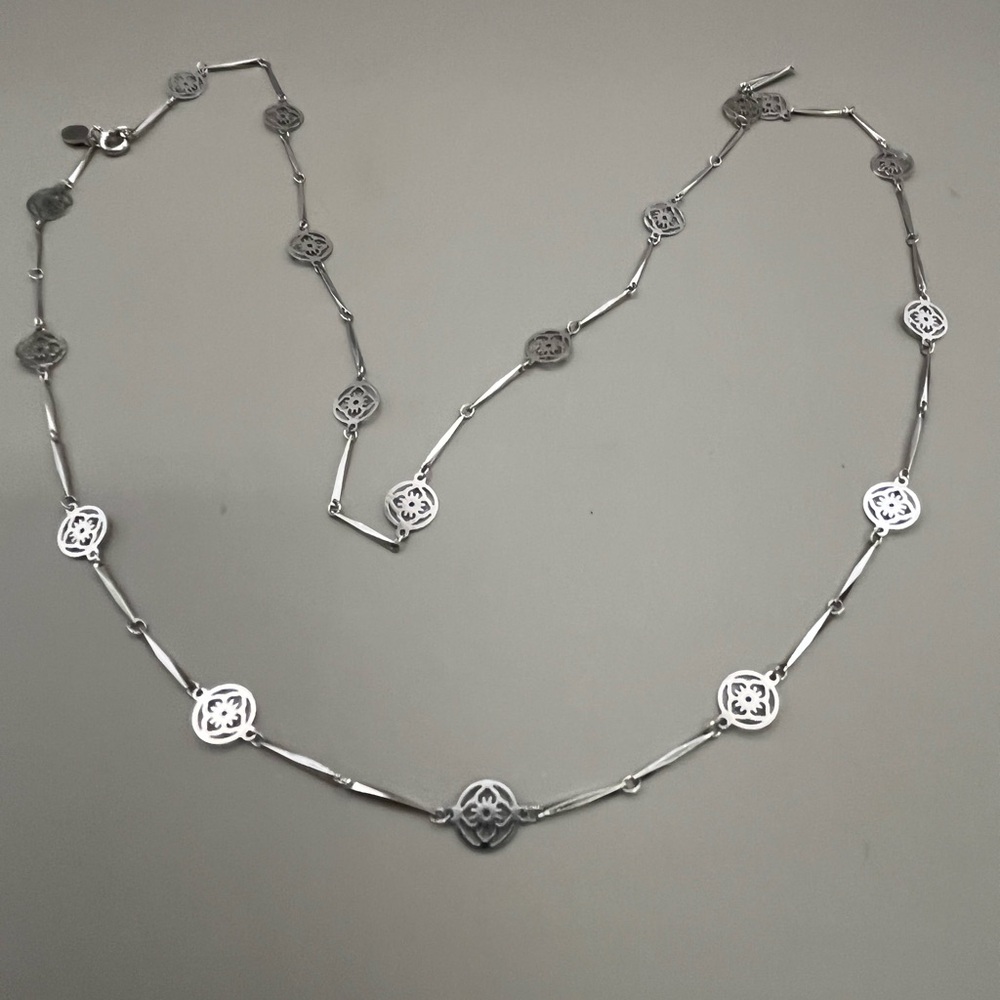 Silver Geometric Charm Necklace
